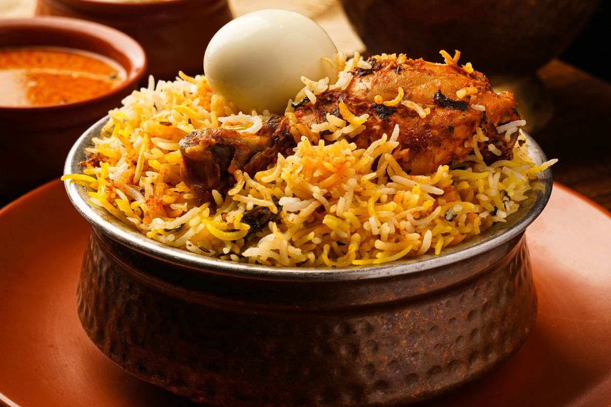Saffron Chicken Dum Biryani